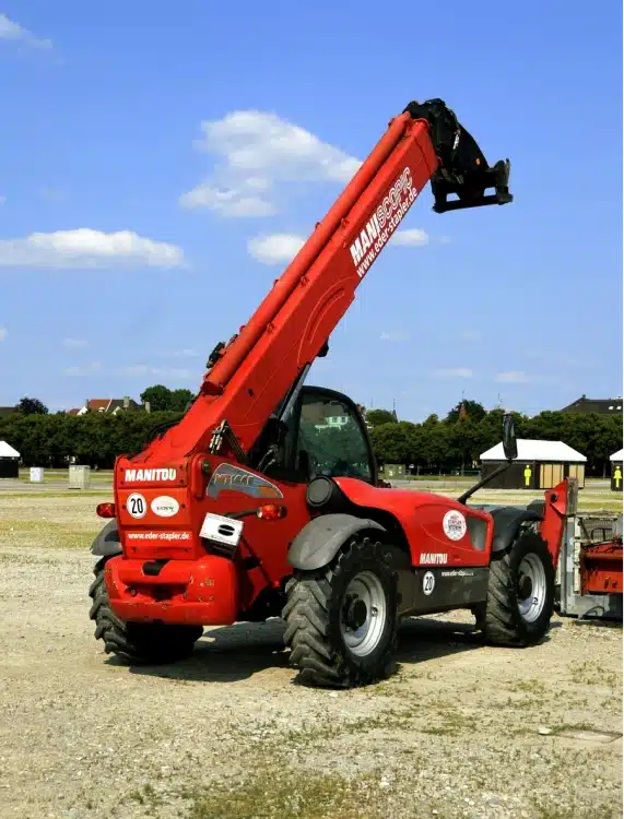 A Manitou telehandler with lift capacity.