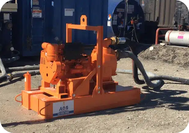 Orange trash pump