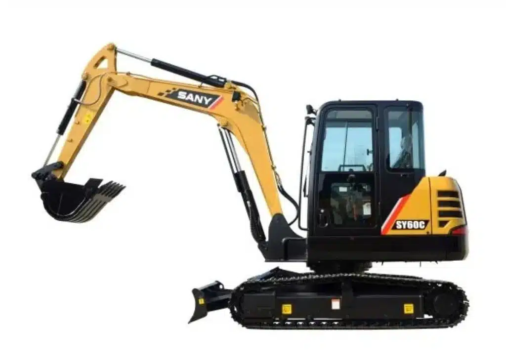 SANY SY60C Compact Excavator with Standard Bucket