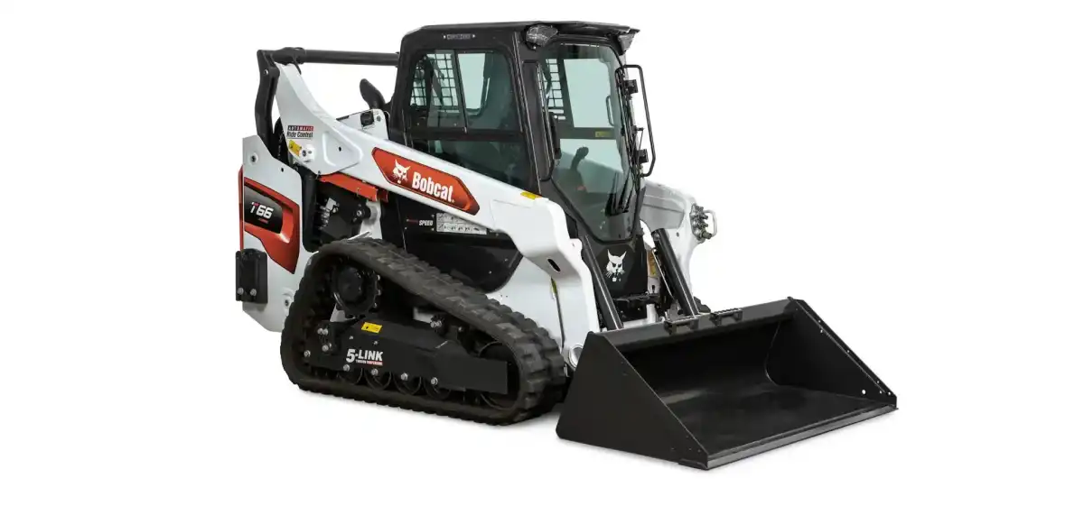 What Is A Skid Steer? 2 Compact track loader with front bucket