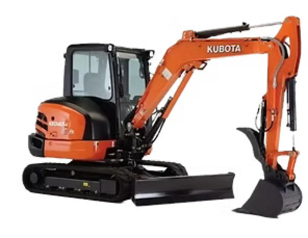 Backhoe Vs Mini Excavator 2 Compact mini excavator with digging bucket