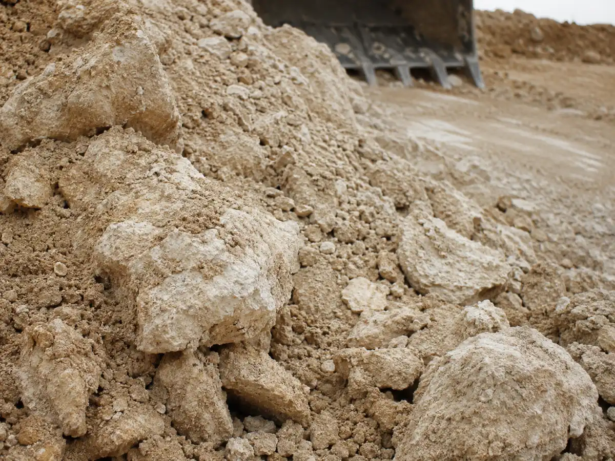 What Size Excavator Do You Actually Need for Your Project? 2 South Texas caliche soil requiring appropriate excavator size for rental